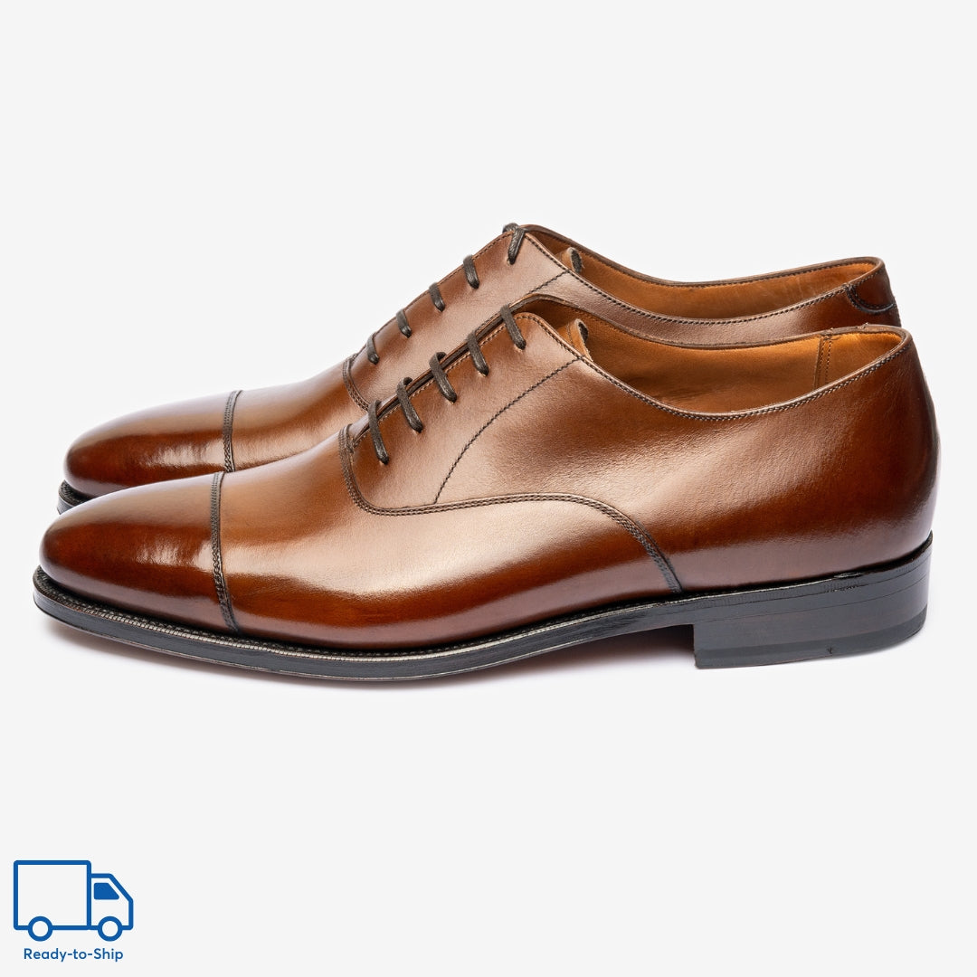 Straight Tip Oxford |  Brown - Zip Last