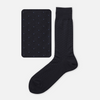 Dot Mid-Calf Socks - Navy - by Tabio