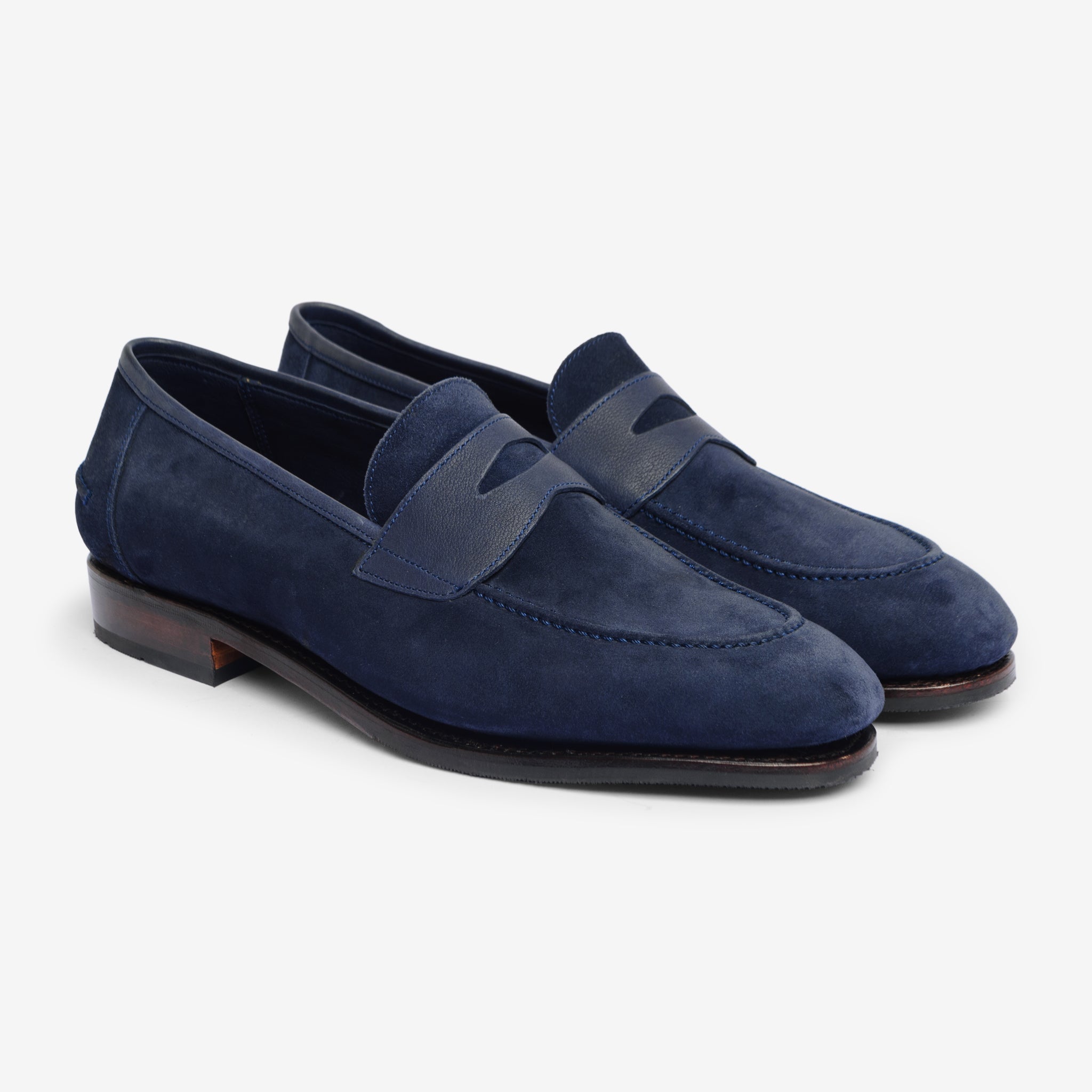 Unlined Penny Loafer Ii |  Navy - Rufer Last - Janus Calf