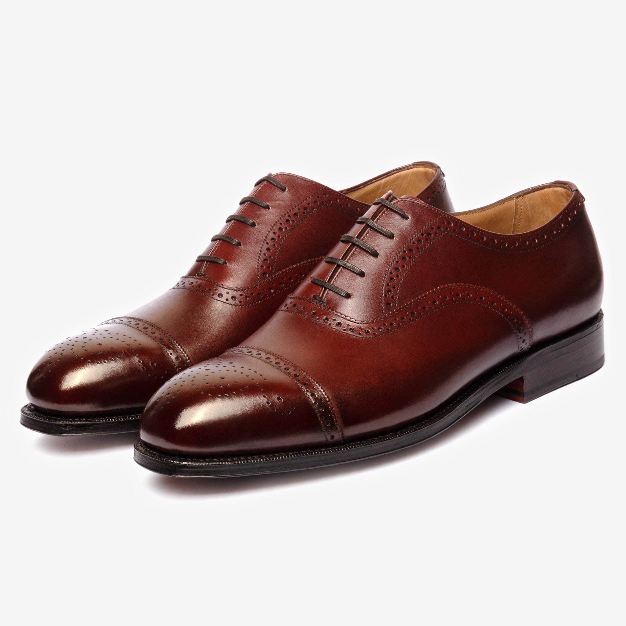 Semi Brogue Oxford |  Burgundy - Char Last