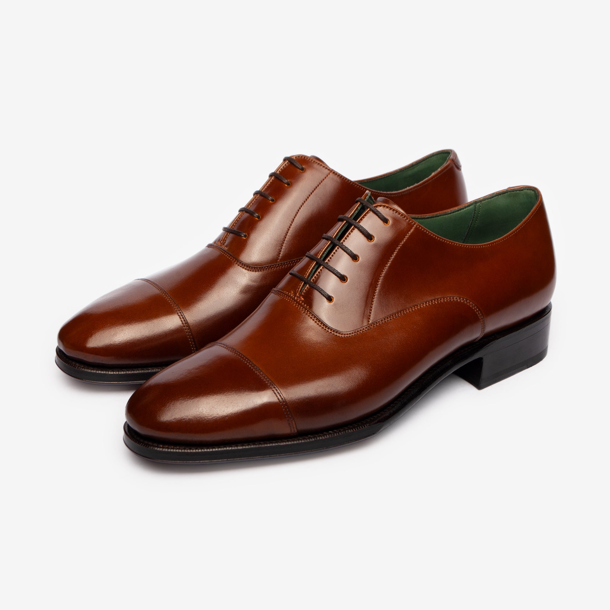 Straight Tip Oxford |  Cognac Shell Cordovan - Rui Last