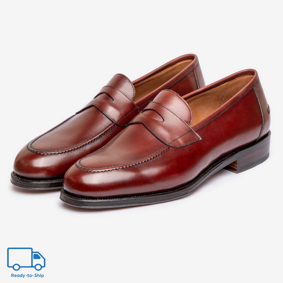 Penny Loafer Ii |  Burgundy - Rufer Last
