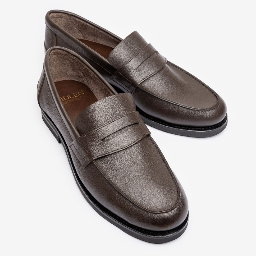Unlined Moccasin |  Mokka Milled - Armin Last