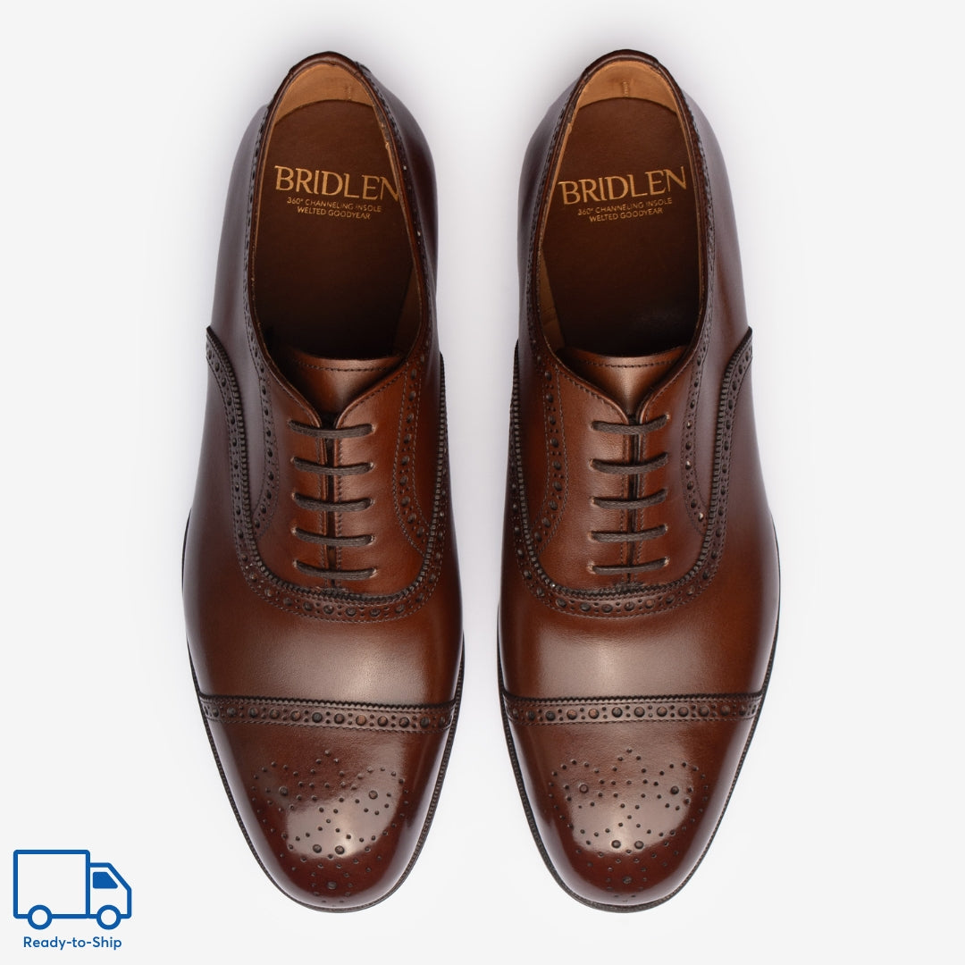 Semi Brogue Oxford |  Brown - Char Last