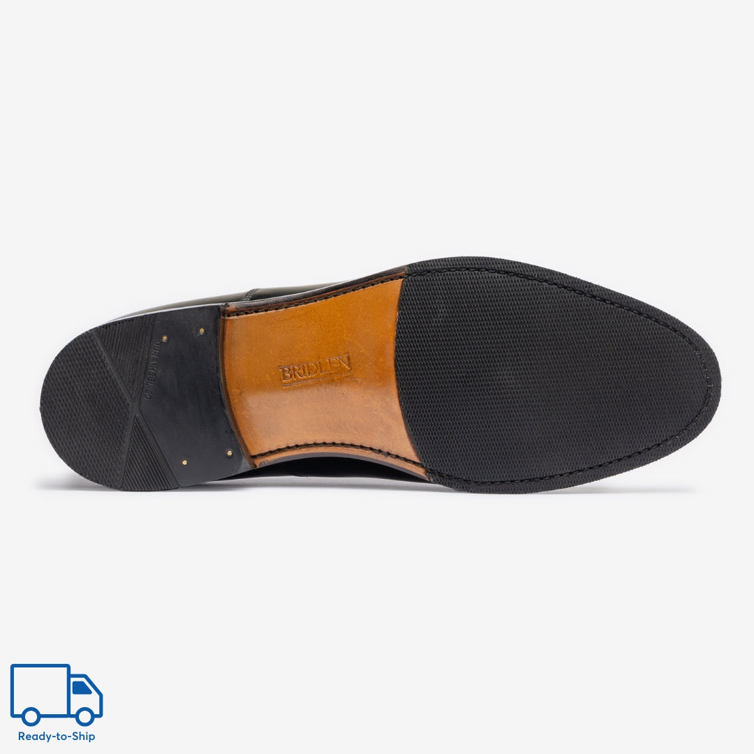 Punch Cap Oxford |  Black - Chip Last