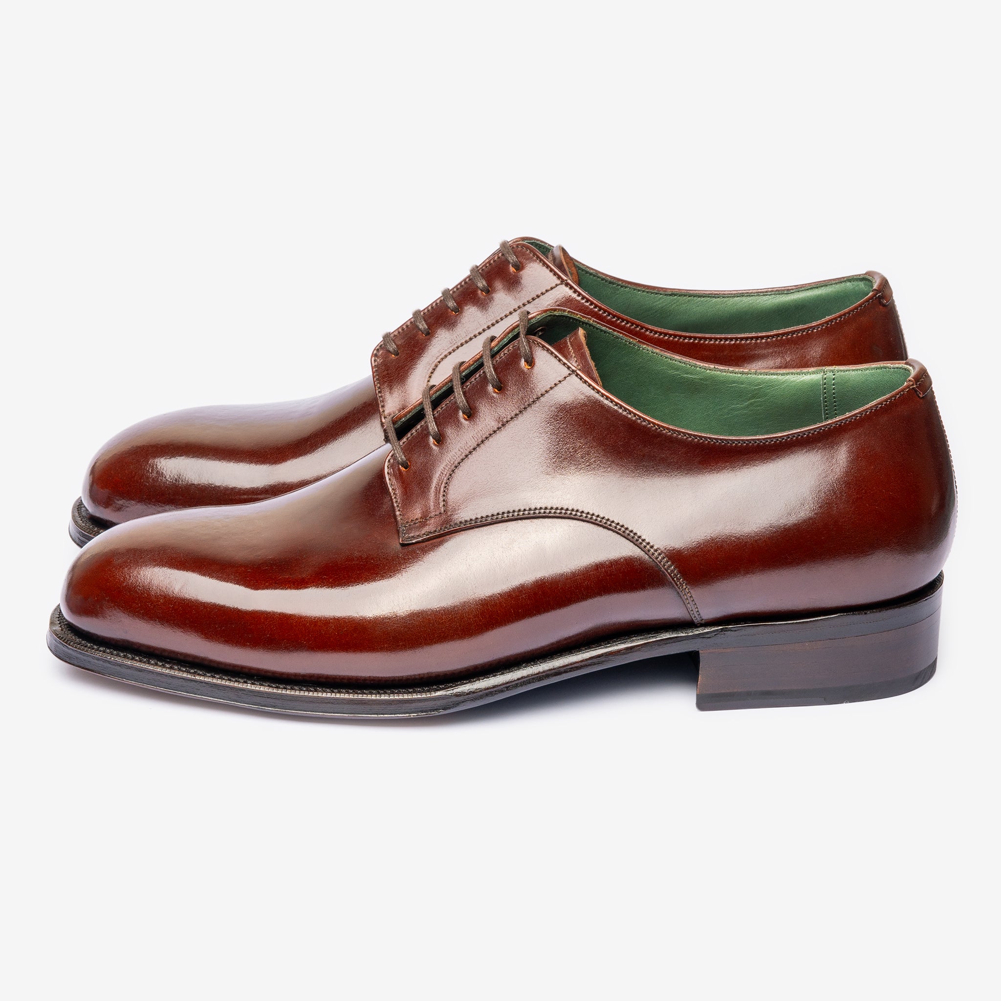 Plain Derby |  Bordo Shell Cordovan - Char Last