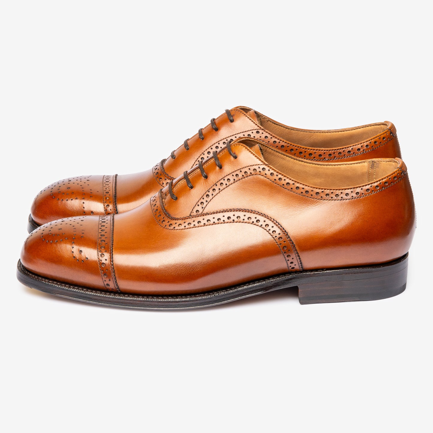 Semi Brogue Oxford - Tan - Char Last