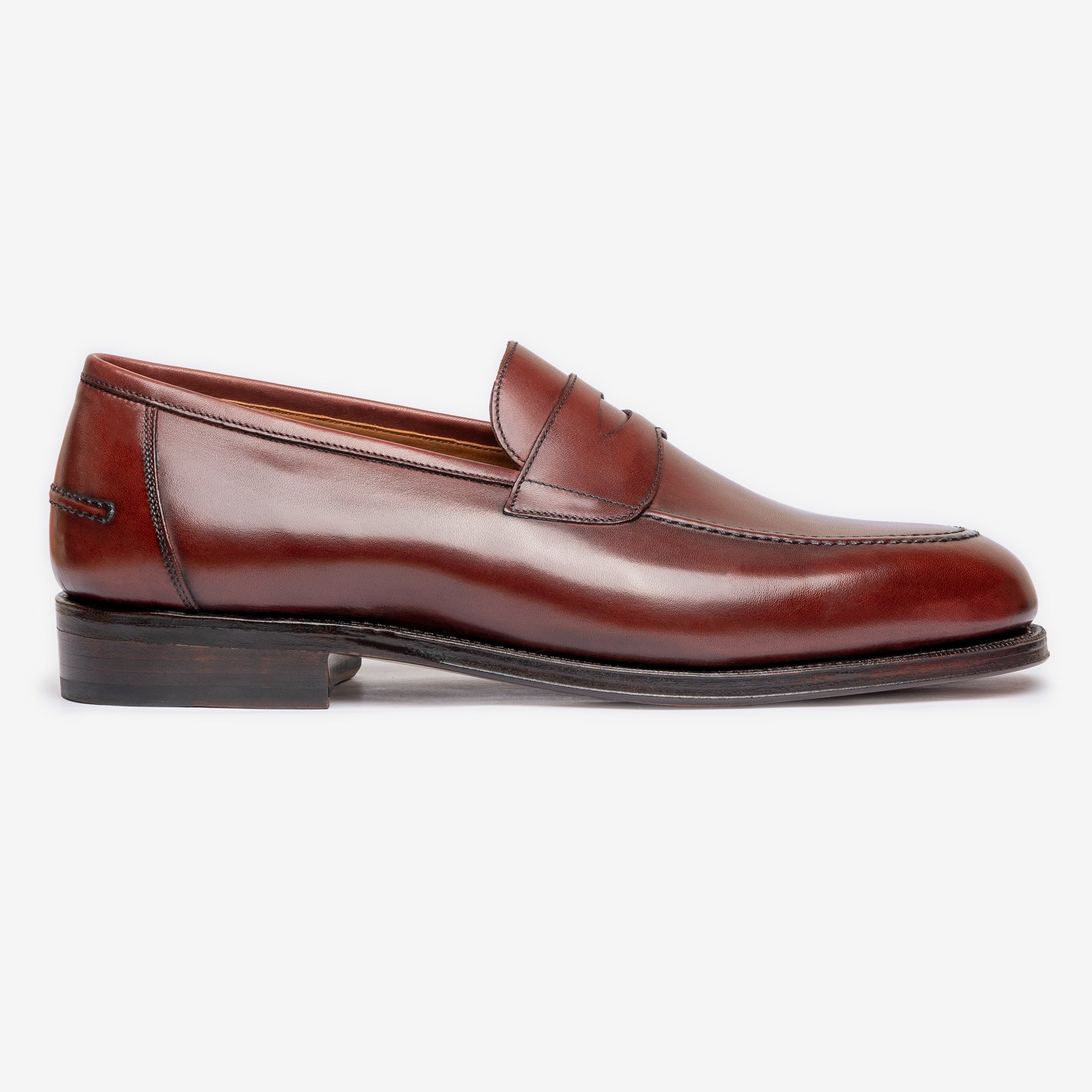 Penny Loafer Ii |  Burgundy - Rufer Last