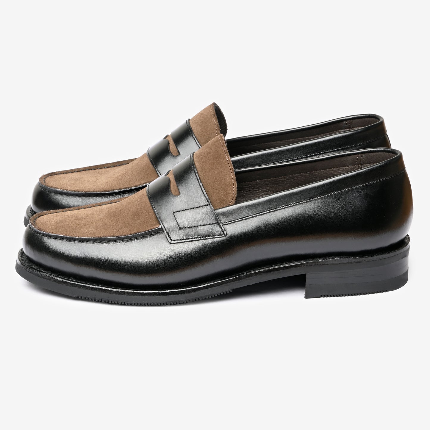 Spectator Loafer - Black Nappa & Flint Suede - Armin Last