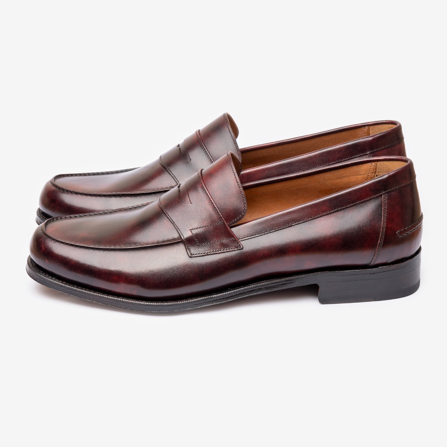 Moccasin - Burgundy Museum Calf - Armin Last