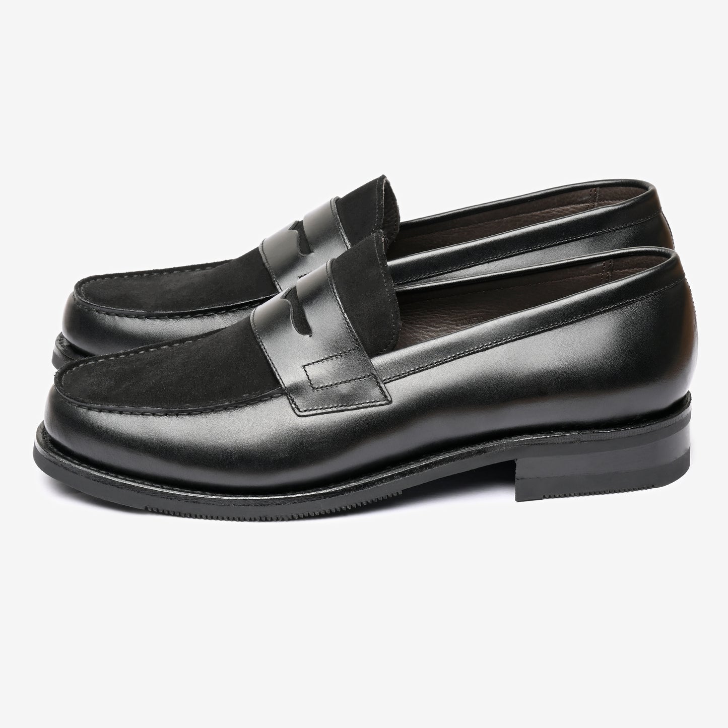 Spectator Loafer - Black Nappa & Black Suede - Armin Last