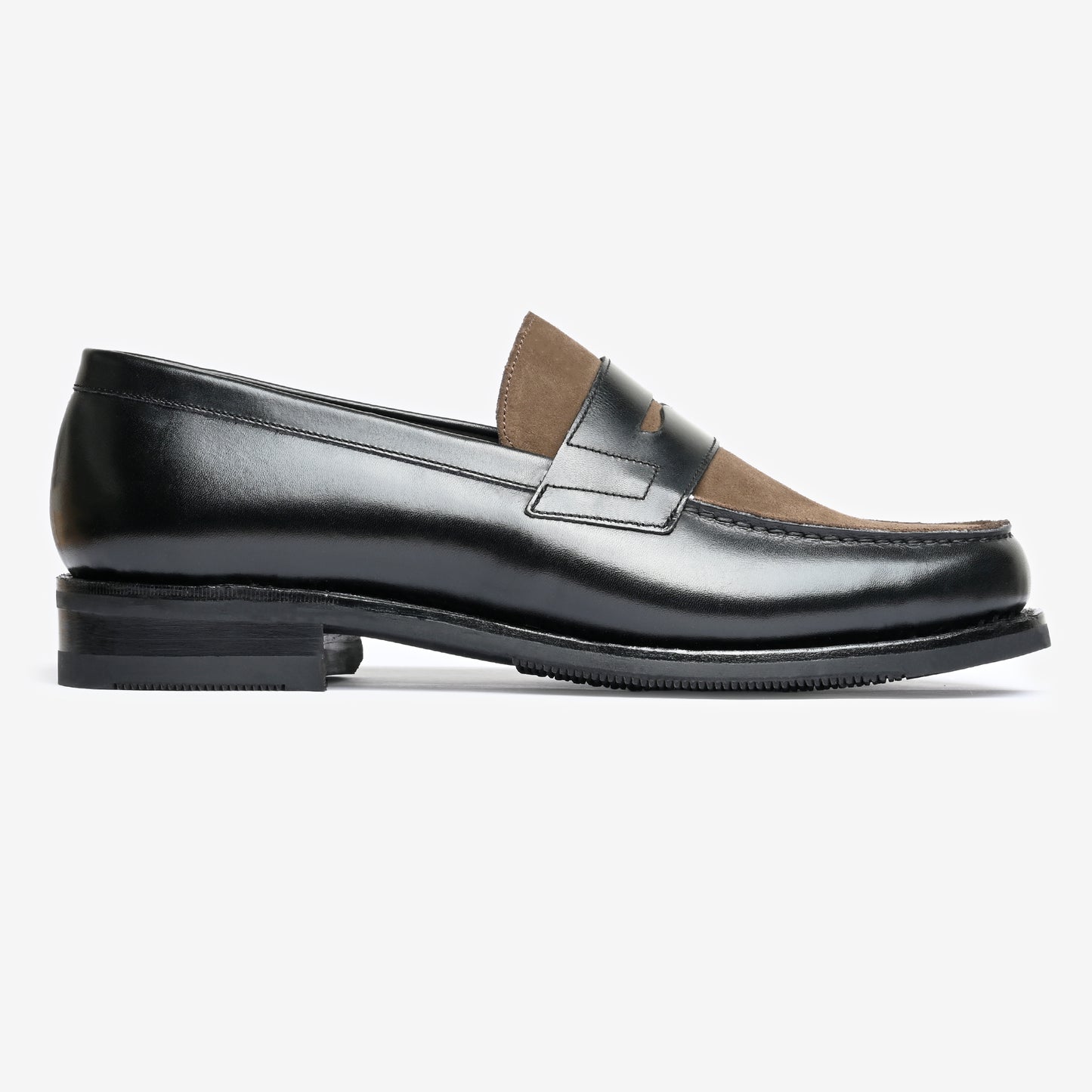 Spectator Loafer - Black Nappa & Flint Suede - Armin Last