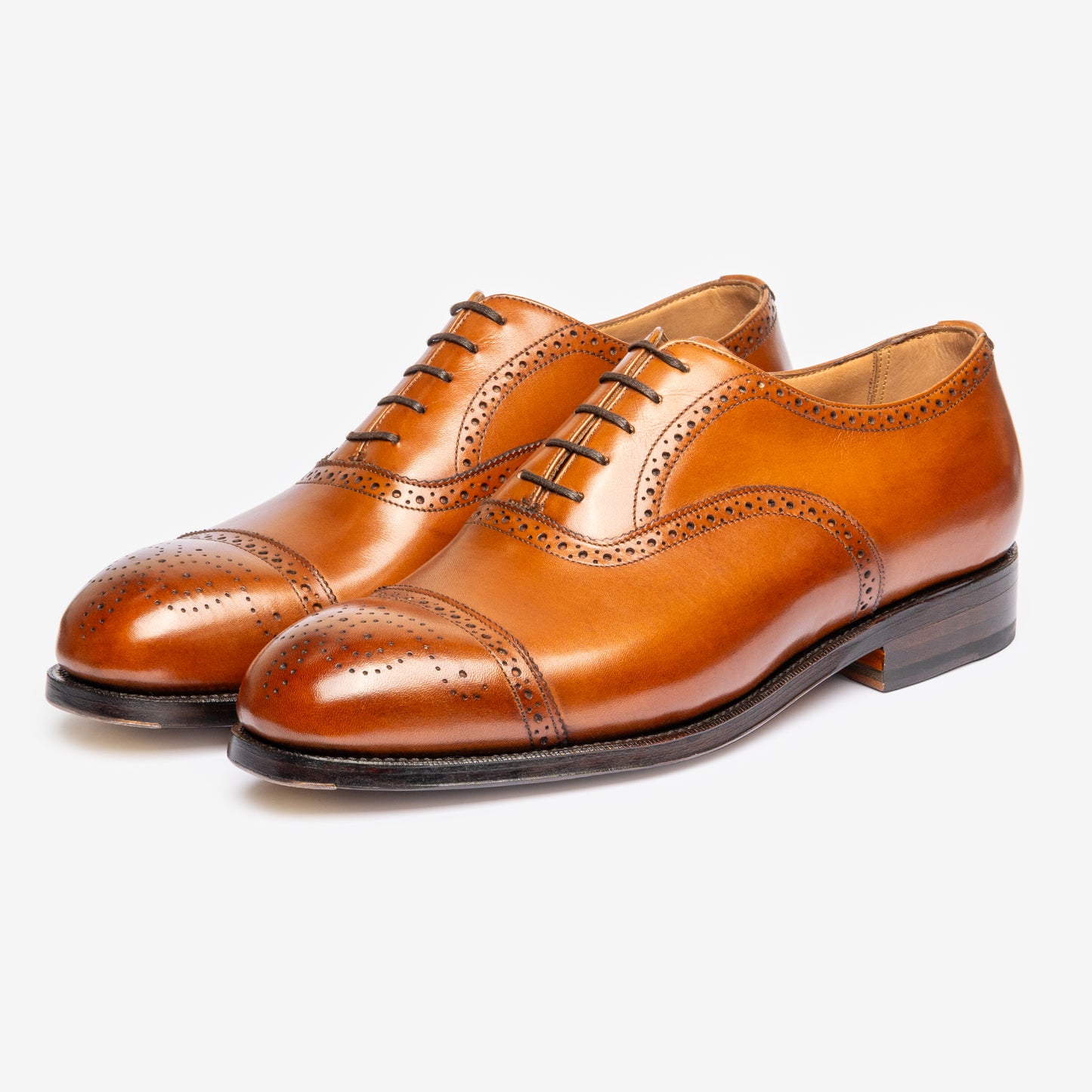 Semi Brogue Oxford - Tan - Char Last