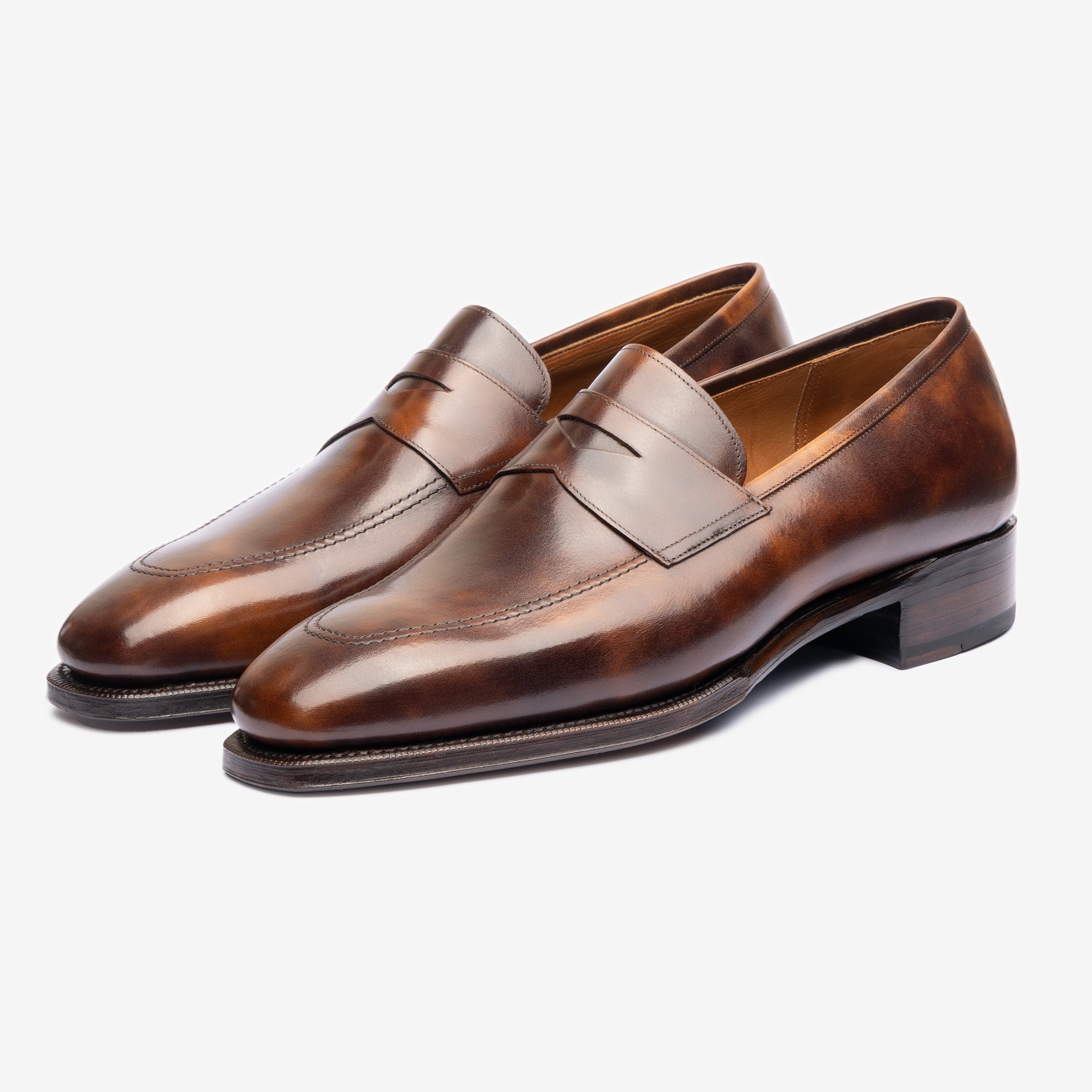 Penny Loafer |  Brown Museum calf - Deer Last - Founders 25