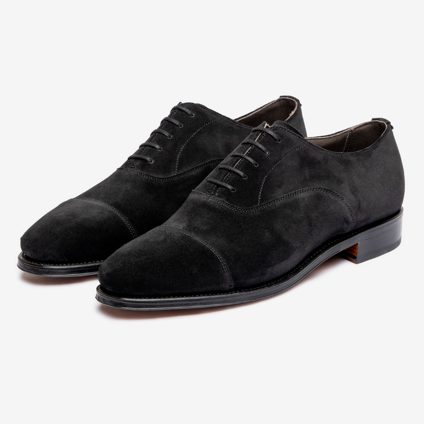 Straight Tip Oxford - Black Suede - Zip Last