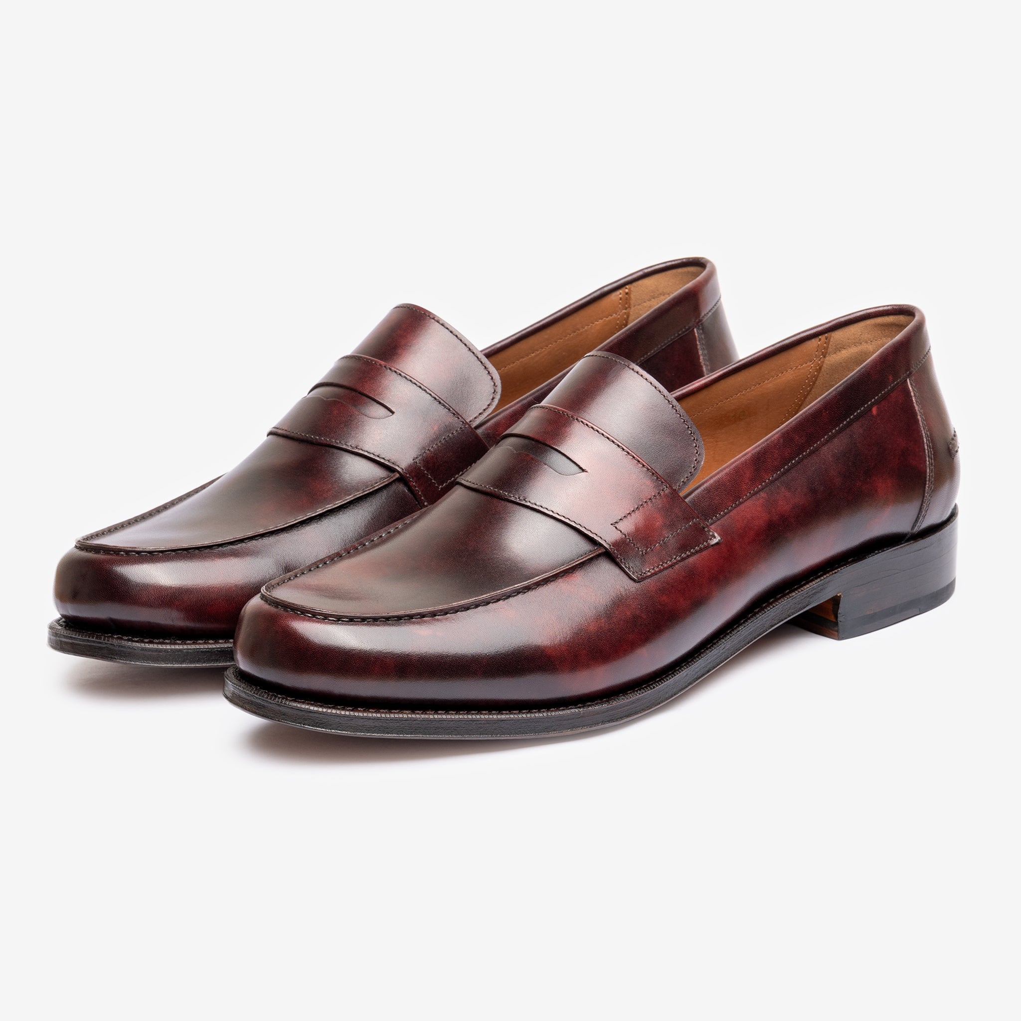 Moccasin |  Burgundy Museum Calf - Armin Last