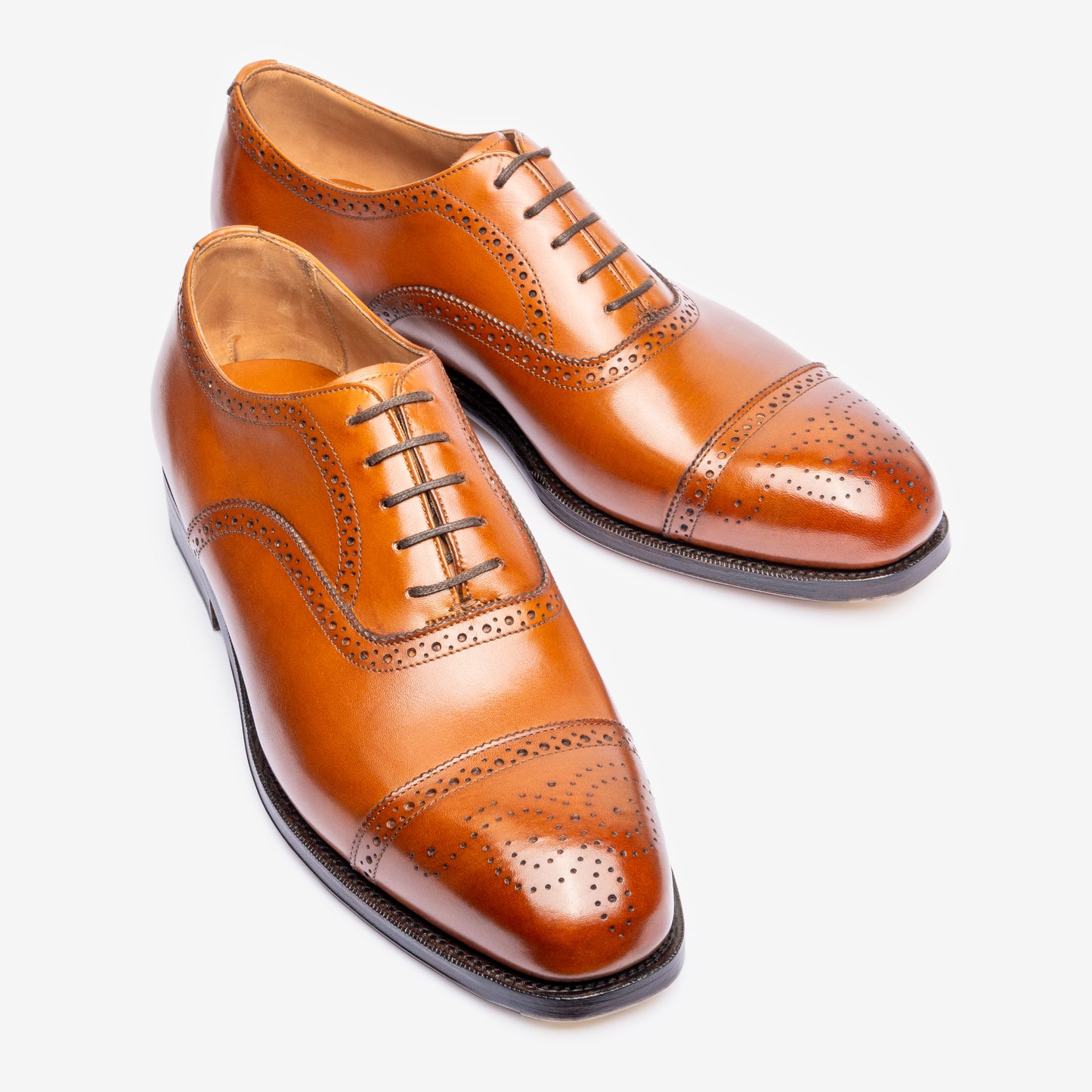 Semi Brogue Oxford - Tan - Char Last