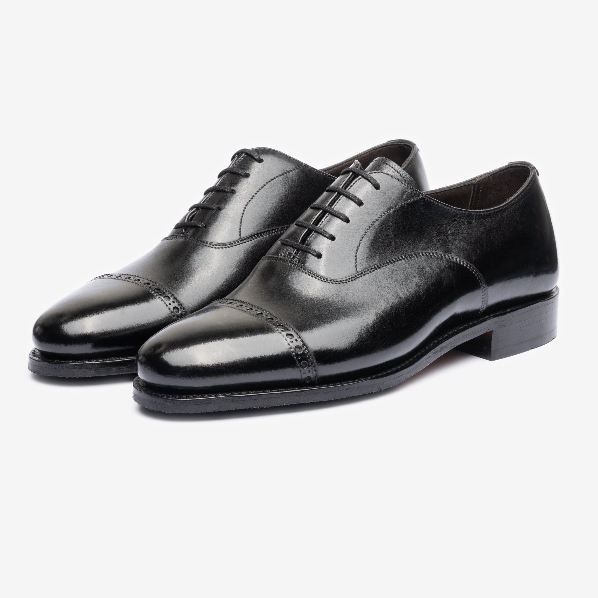 Punch Cap Oxford |  Black - Chip Last