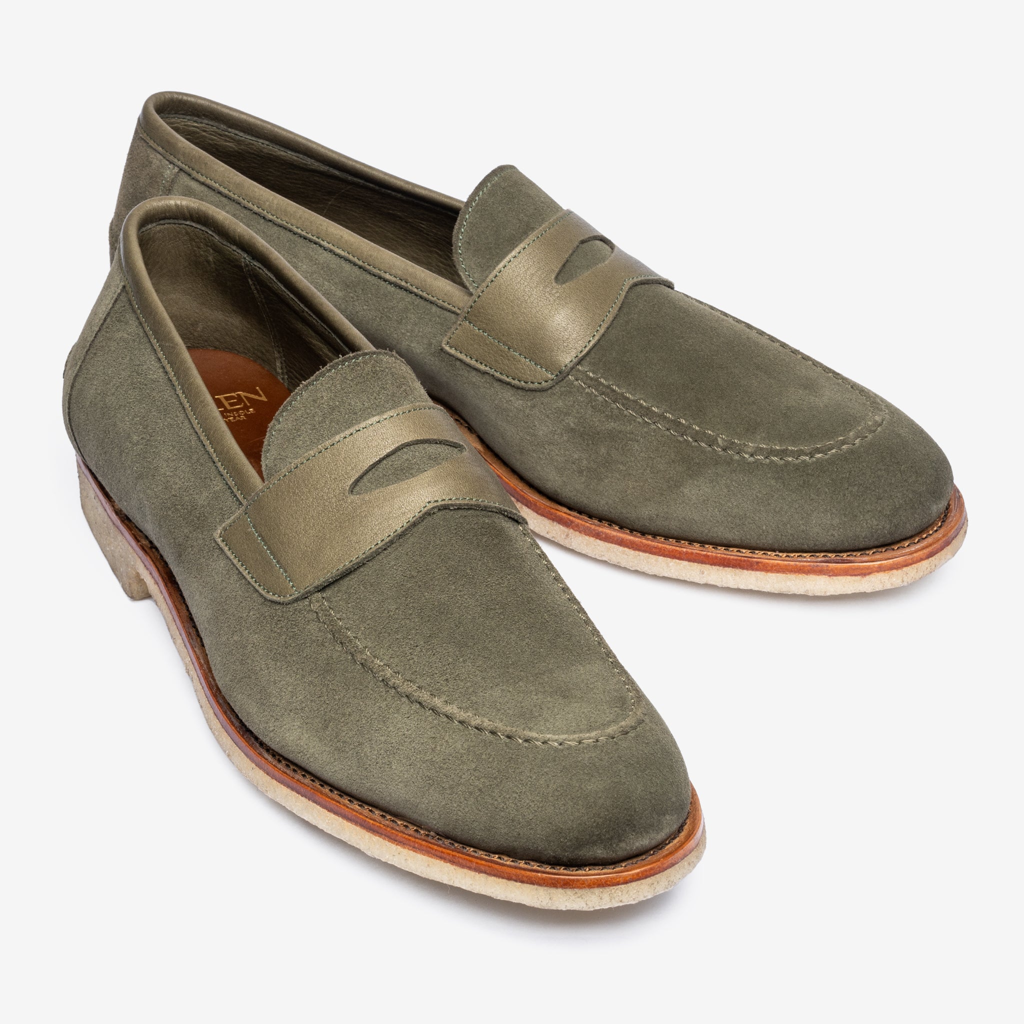 Unlined Penny Loafer Ii |  Loden - Rufer Last - Janus Calf