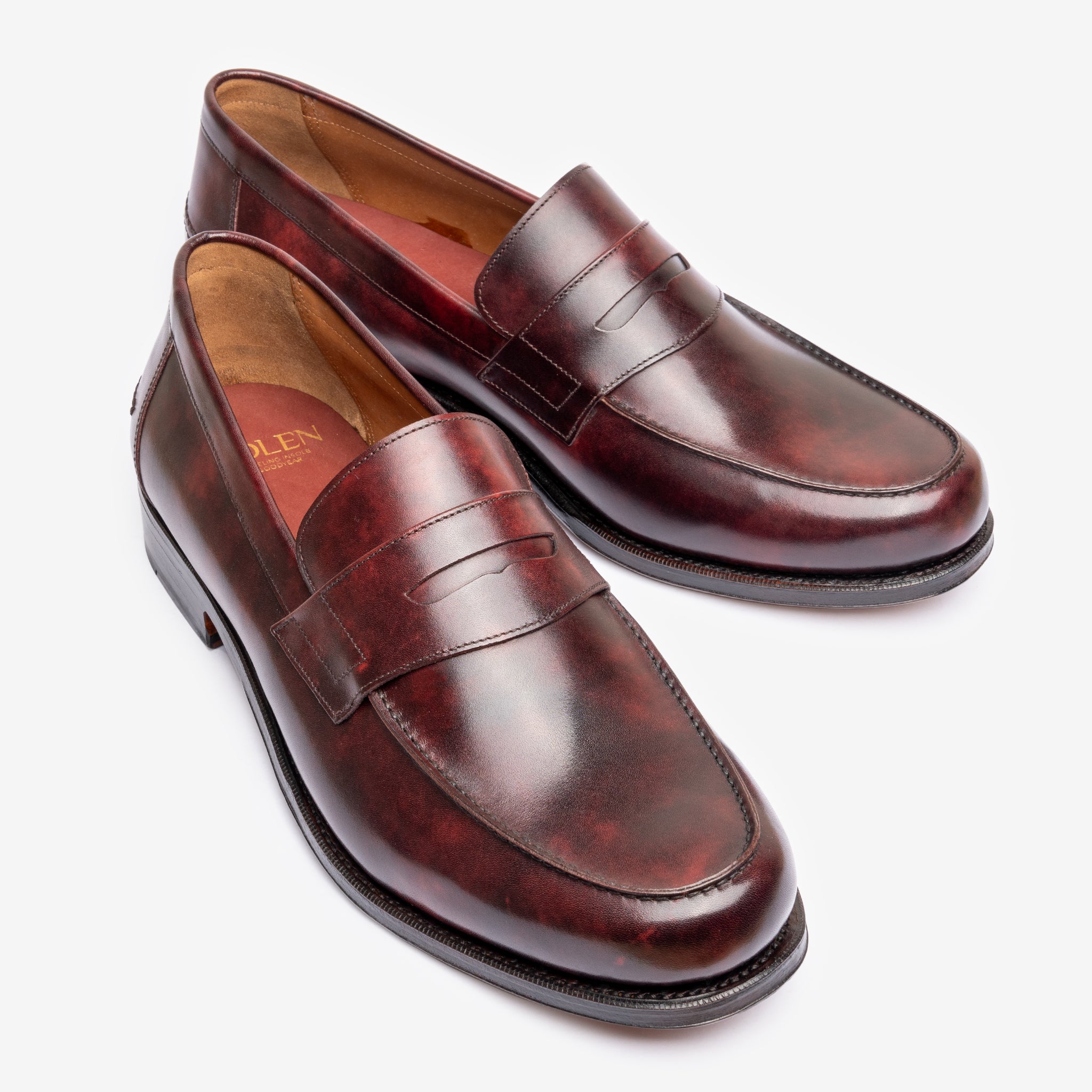 Moccasin |  Burgundy Museum Calf - Armin Last