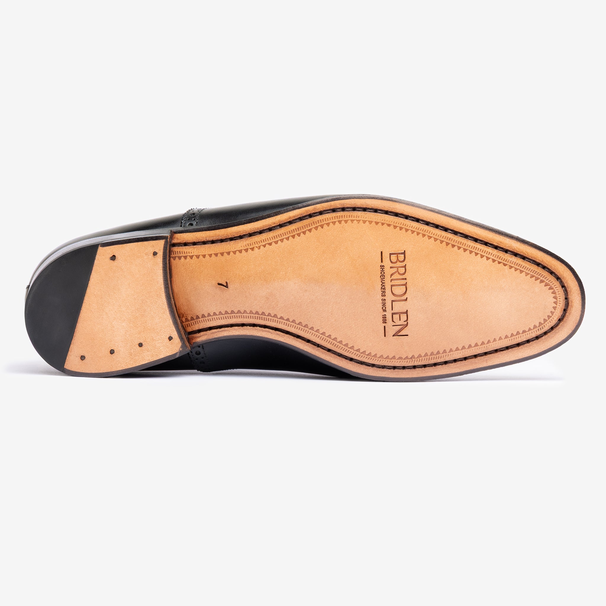 Semi Brogue Oxford |  Black - Blake Line