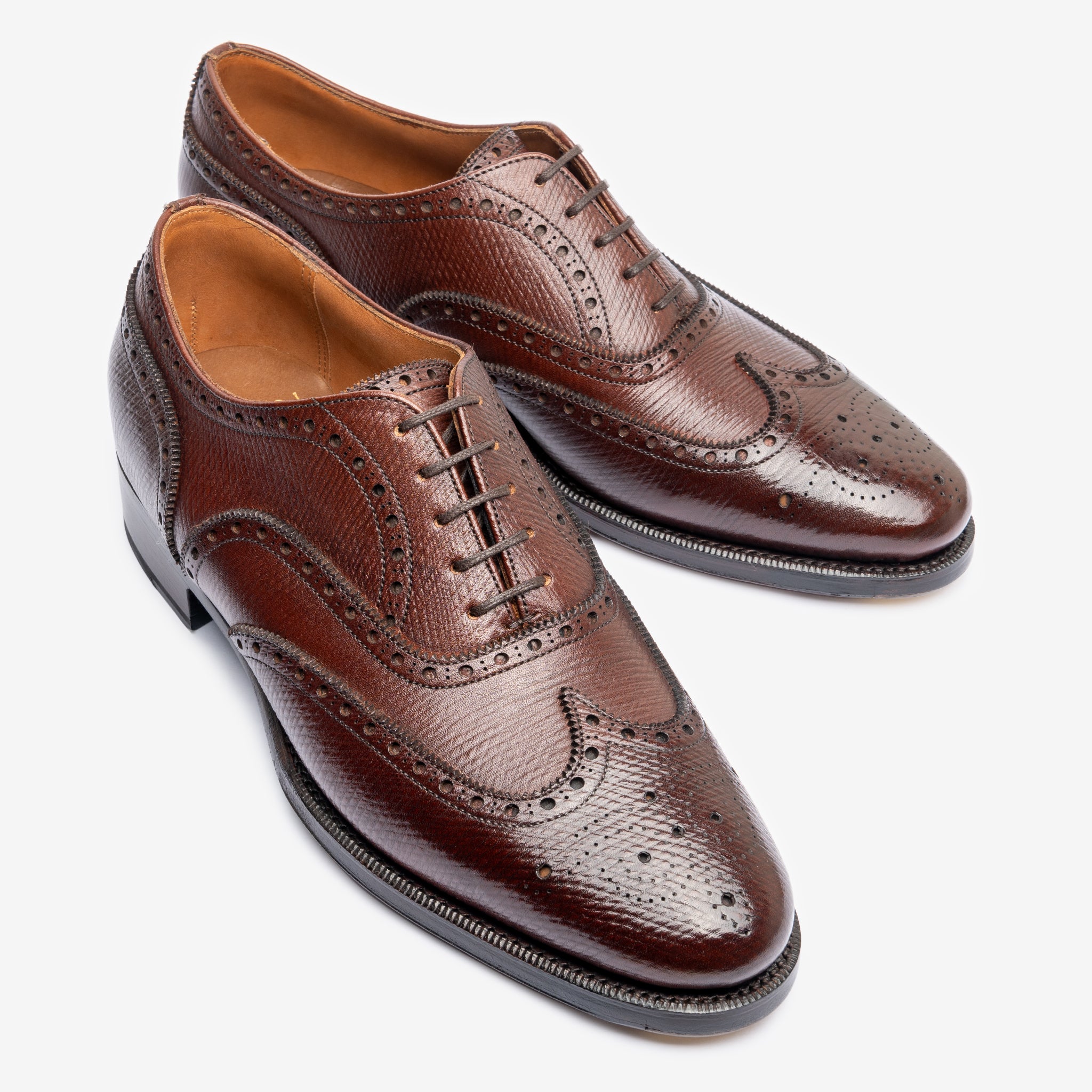 Wingtip Oxford |  Brown Reindeer Calf - Chip Last - Founders 25