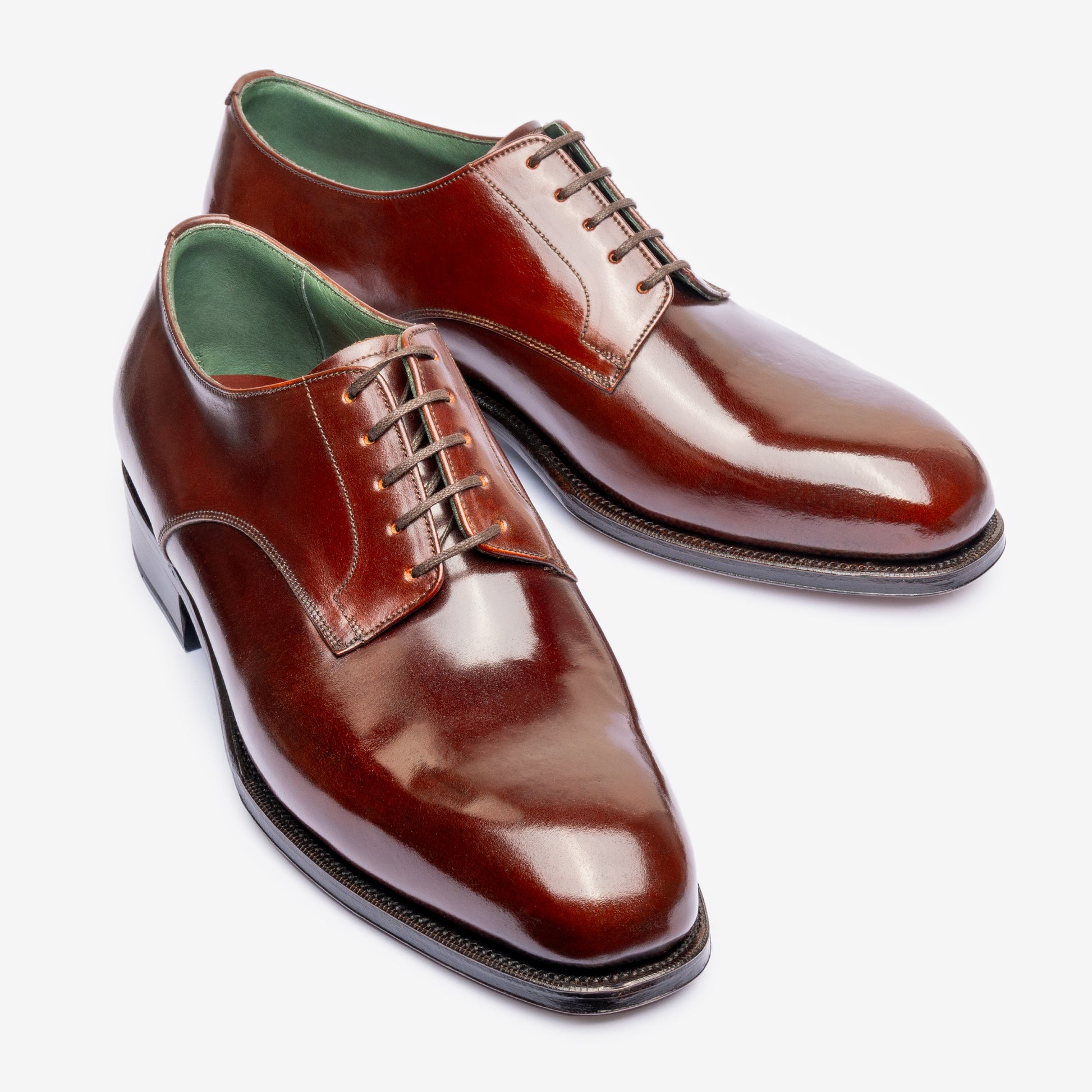 Plain Derby - Bordo Shell Cordovan - Char Last Bridlen Plain Derby - Bordo Shell Cordovan - Char Last Bridlen