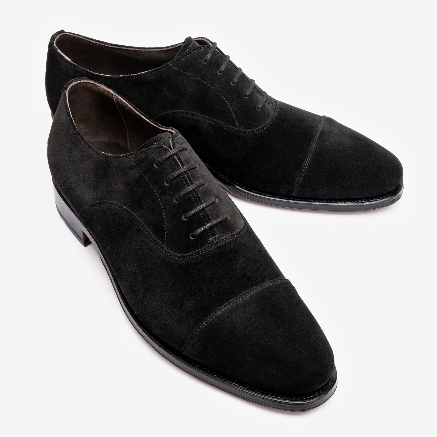 Straight Tip Oxford - Black Suede - Zip Last