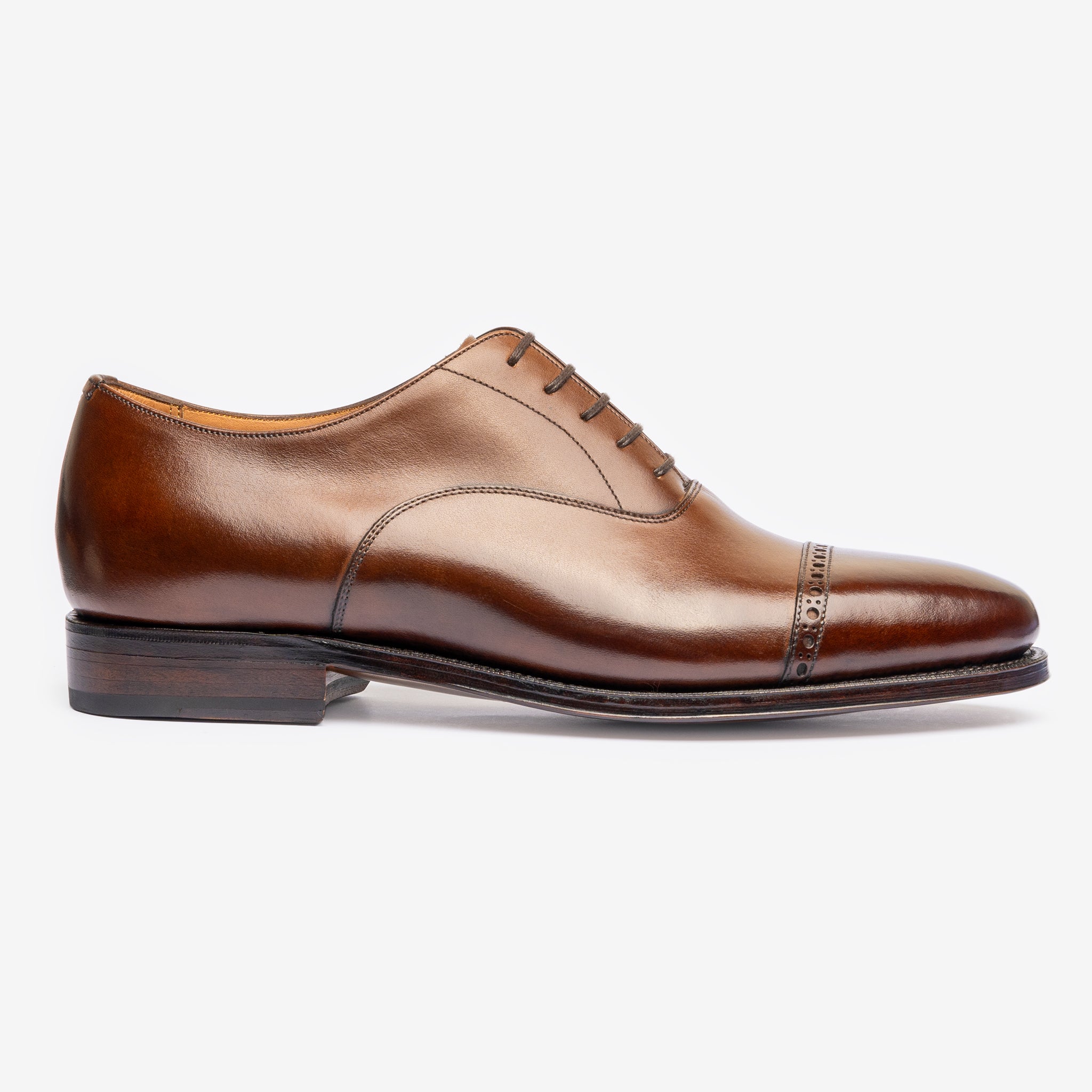 Punch Cap Oxford |  Brown - Chip Last