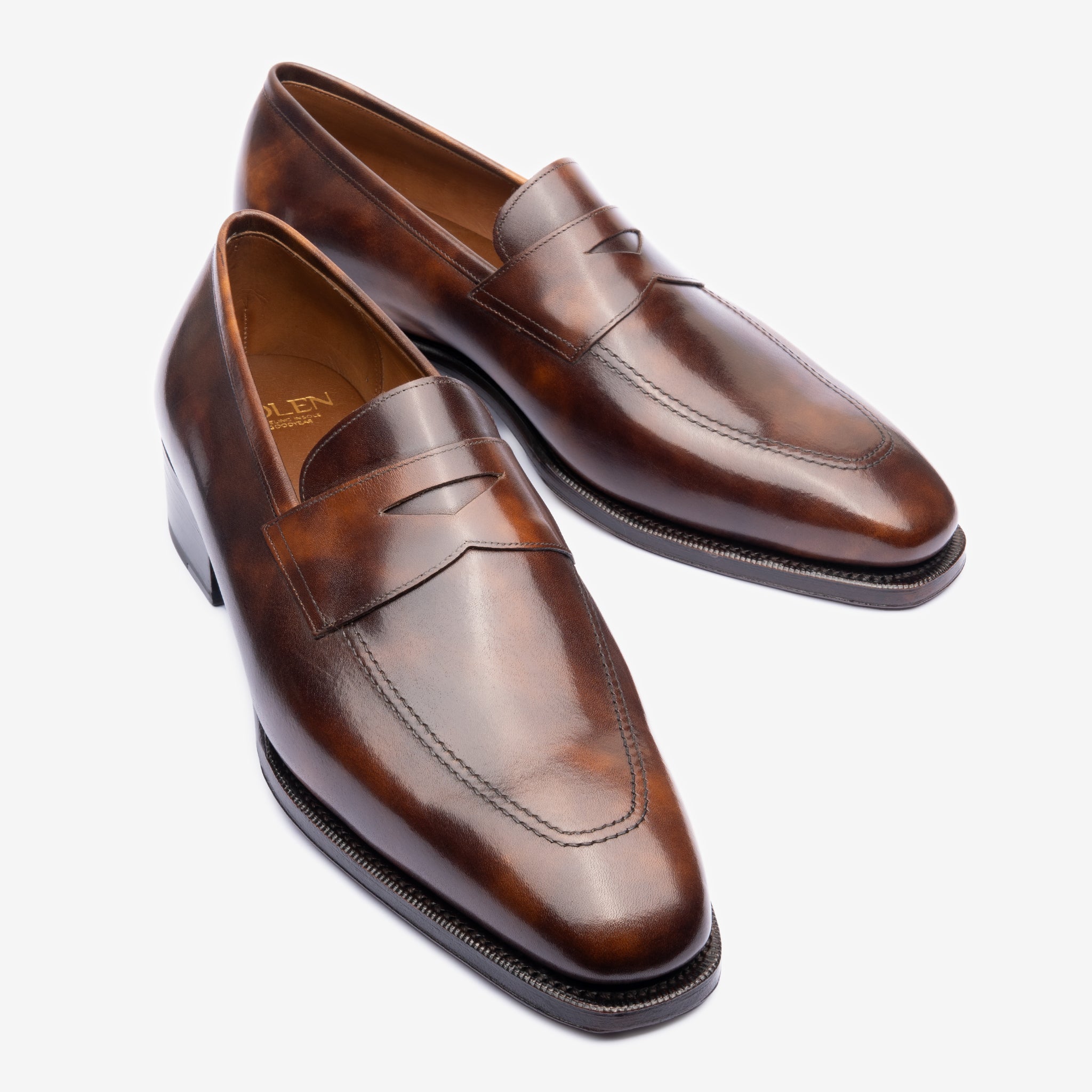 Penny Loafer |  Brown Museum calf - Deer Last - Founders 25