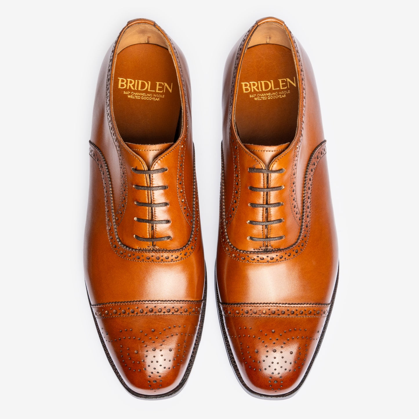 Semi Brogue Oxford - Tan - Char Last