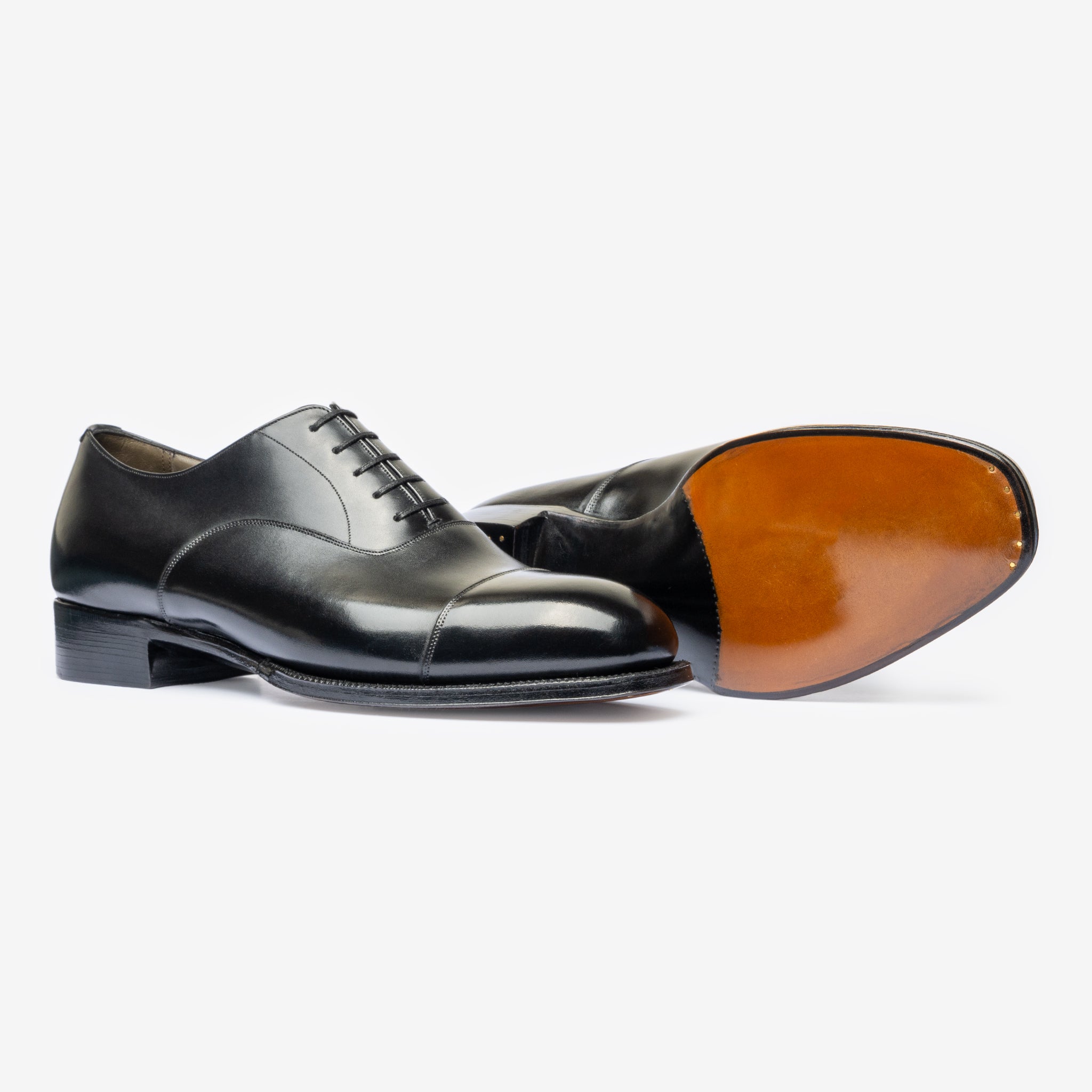Straight Tip Oxford |  Black - Char Last - Founders 25