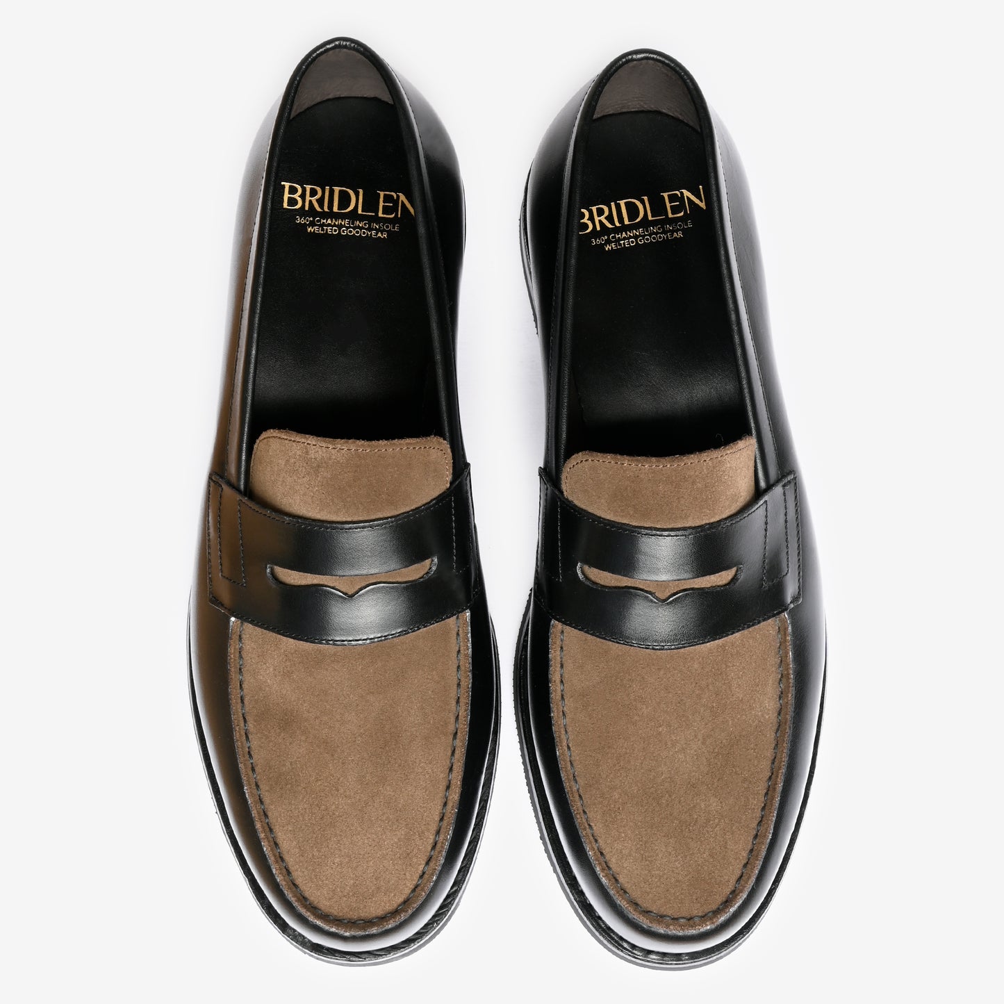 Spectator Loafer - Black Nappa & Flint Suede - Armin Last