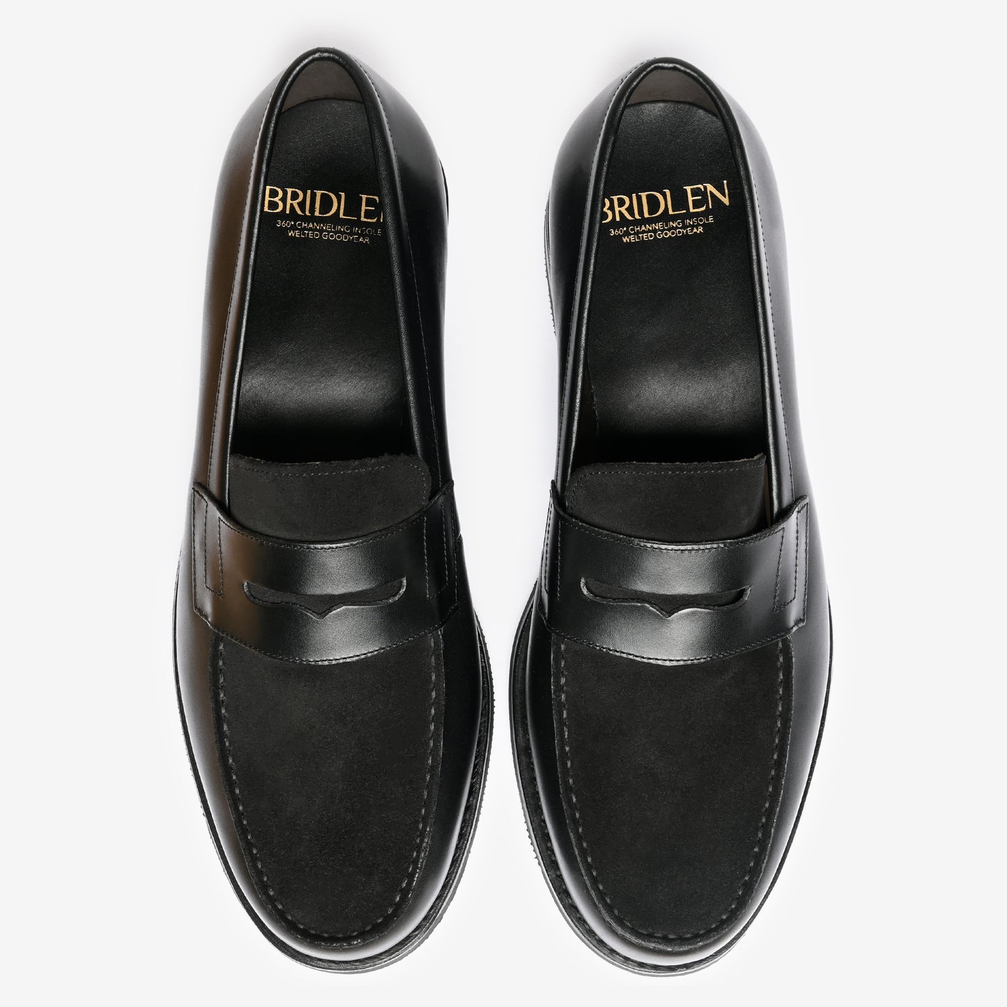 Spectator Loafer - Black Nappa & Black Suede - Armin Last