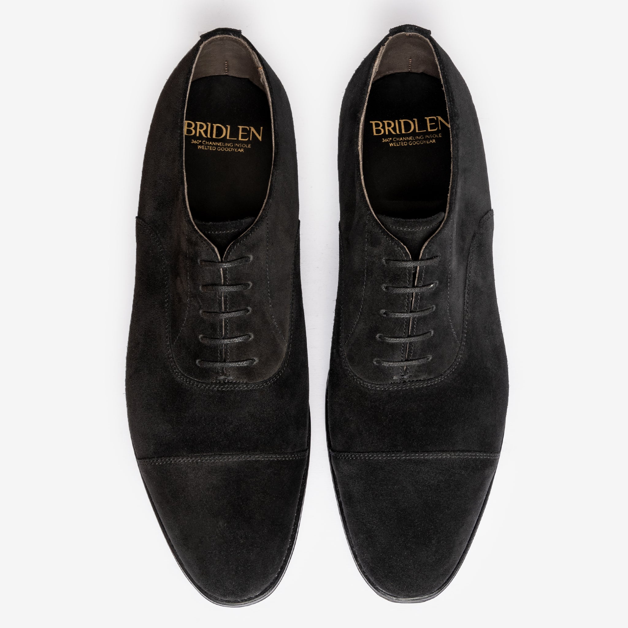Straight Tip Oxford |  Black Suede - Zip Last