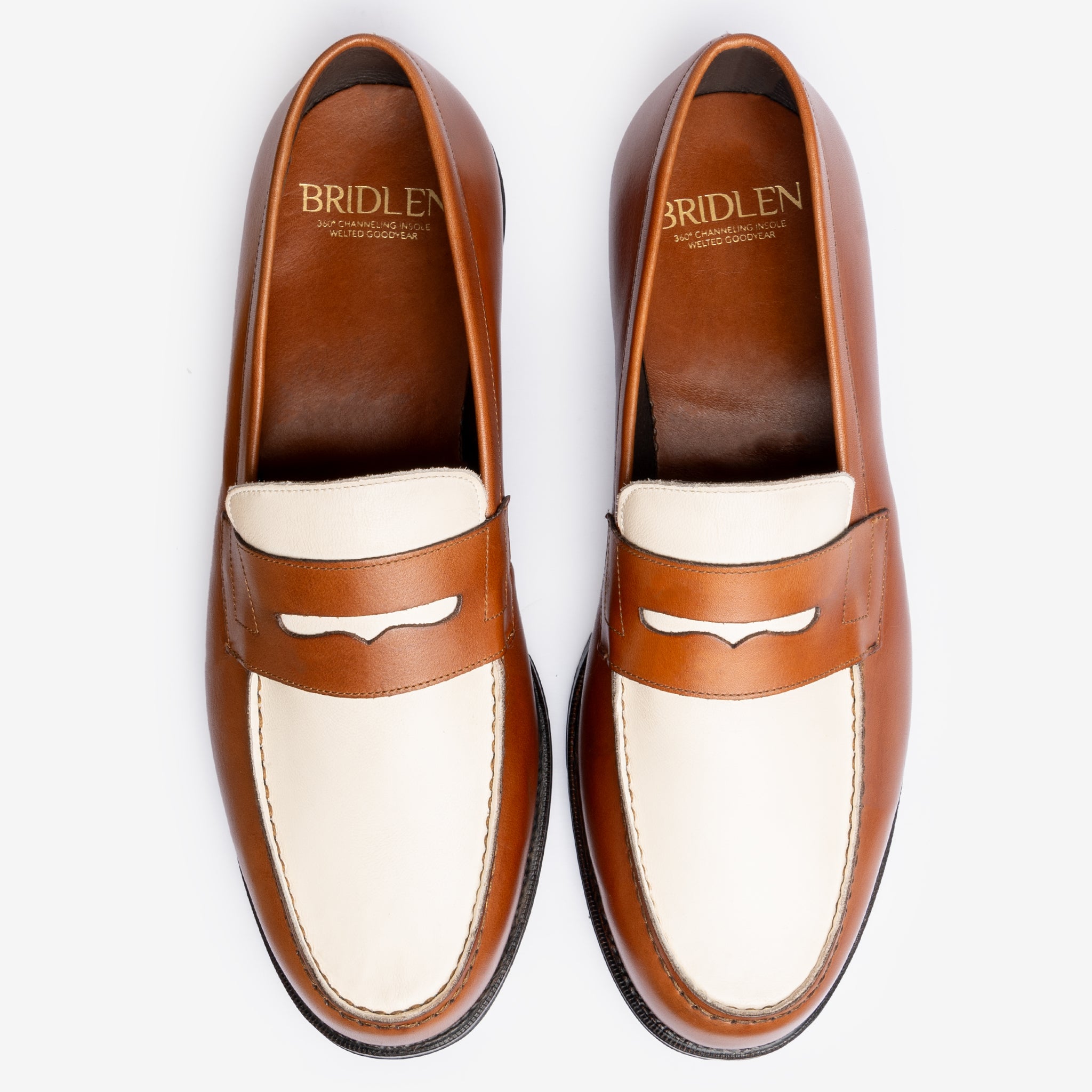Spectator Loafer |  Tan & Blanc Milled - Armin Last