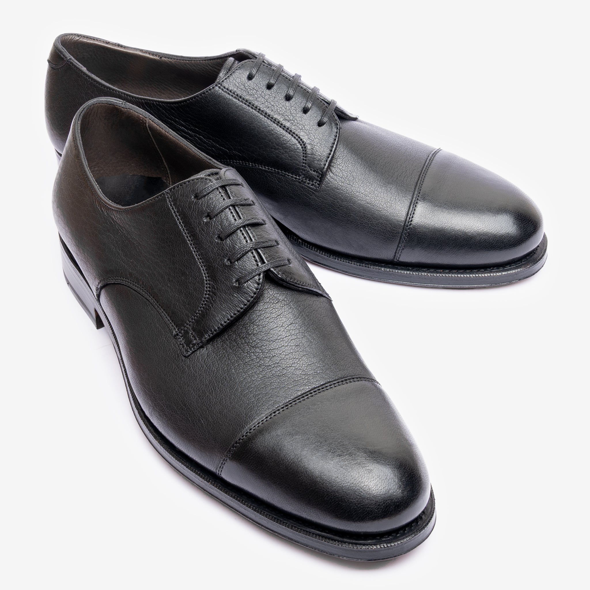 Cap Toe Derby |  Black Deer Leather - Rui Last