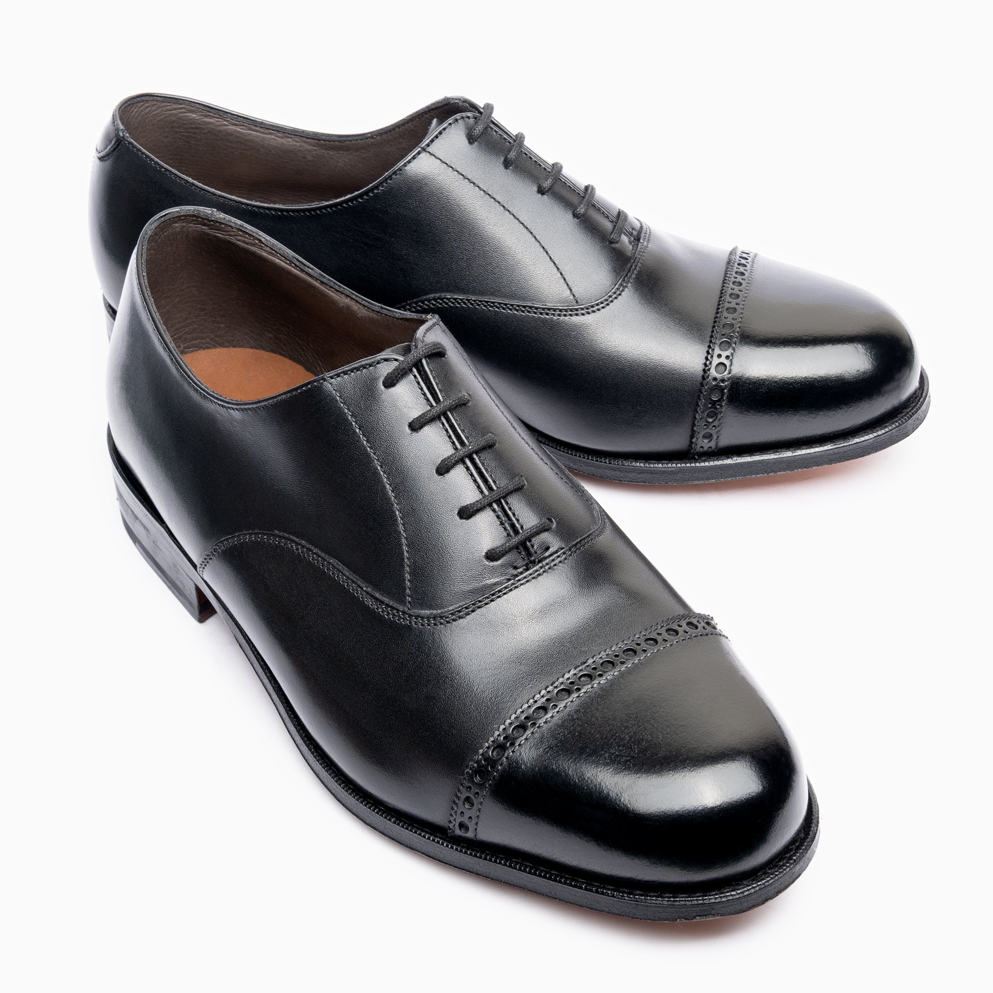 Punch Cap Oxford | Black - Mod Last - Blake Line