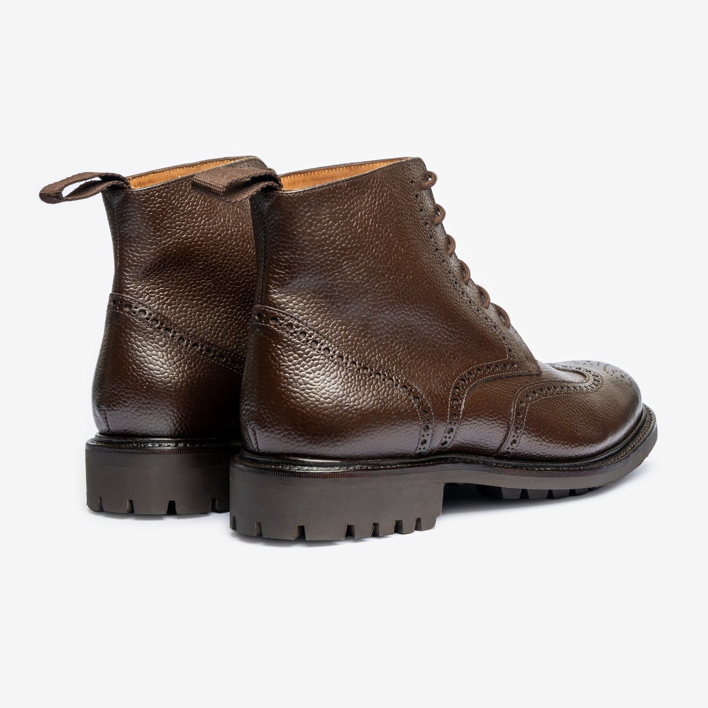 Wingtip Boot - Brown Pebble Grain - Saga Last