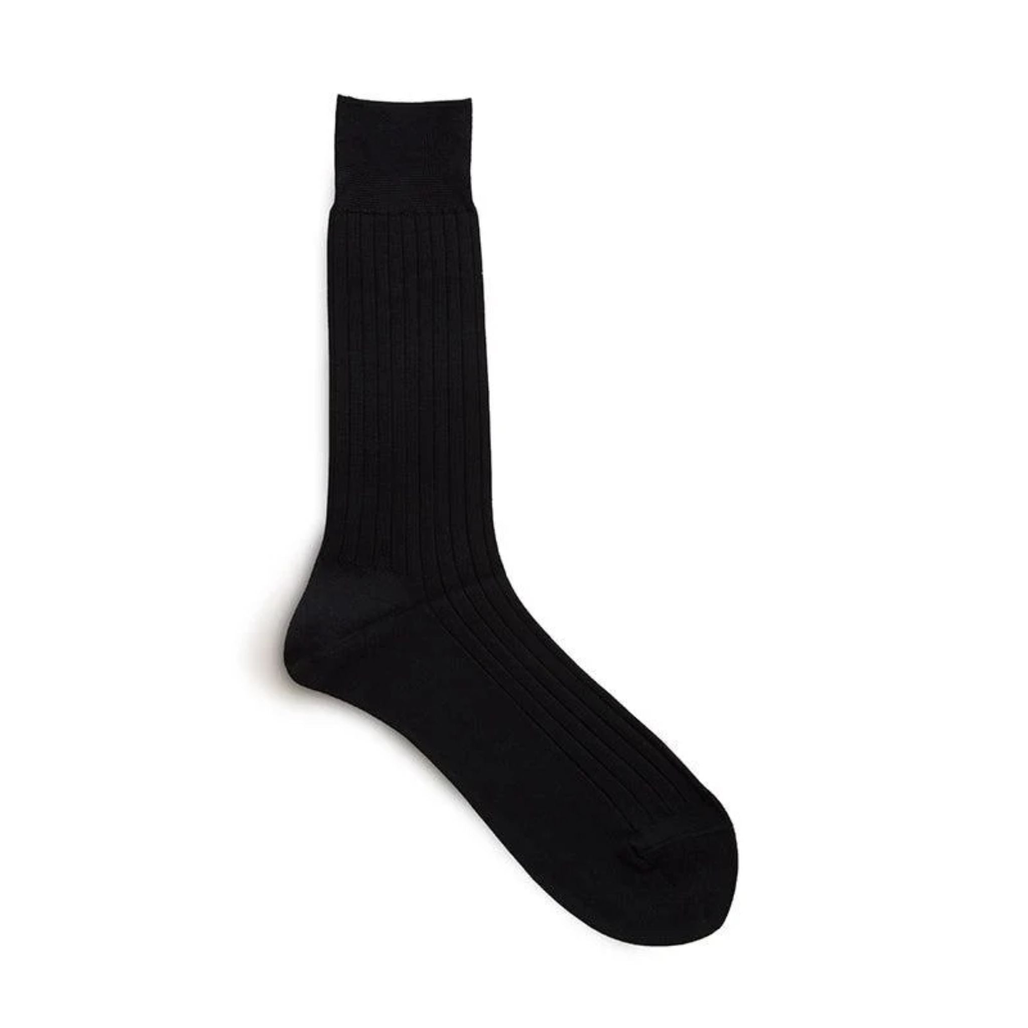 Cotton Rib Socks |  Black - by Tabio