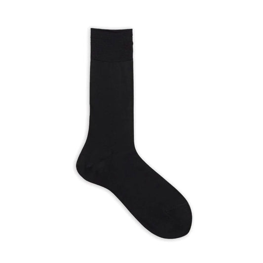 Cotton Plain Socks - Black - by Tabio