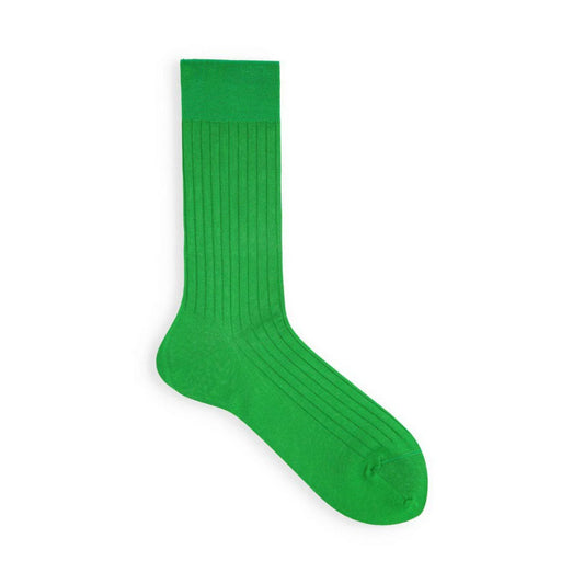 Cotton Rib Socks - Light Green - by Tabio