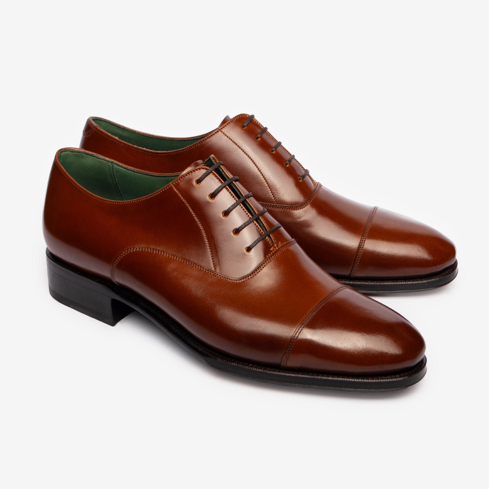 Straight Tip Oxford |  Cognac Shell Cordovan - Rui Last
