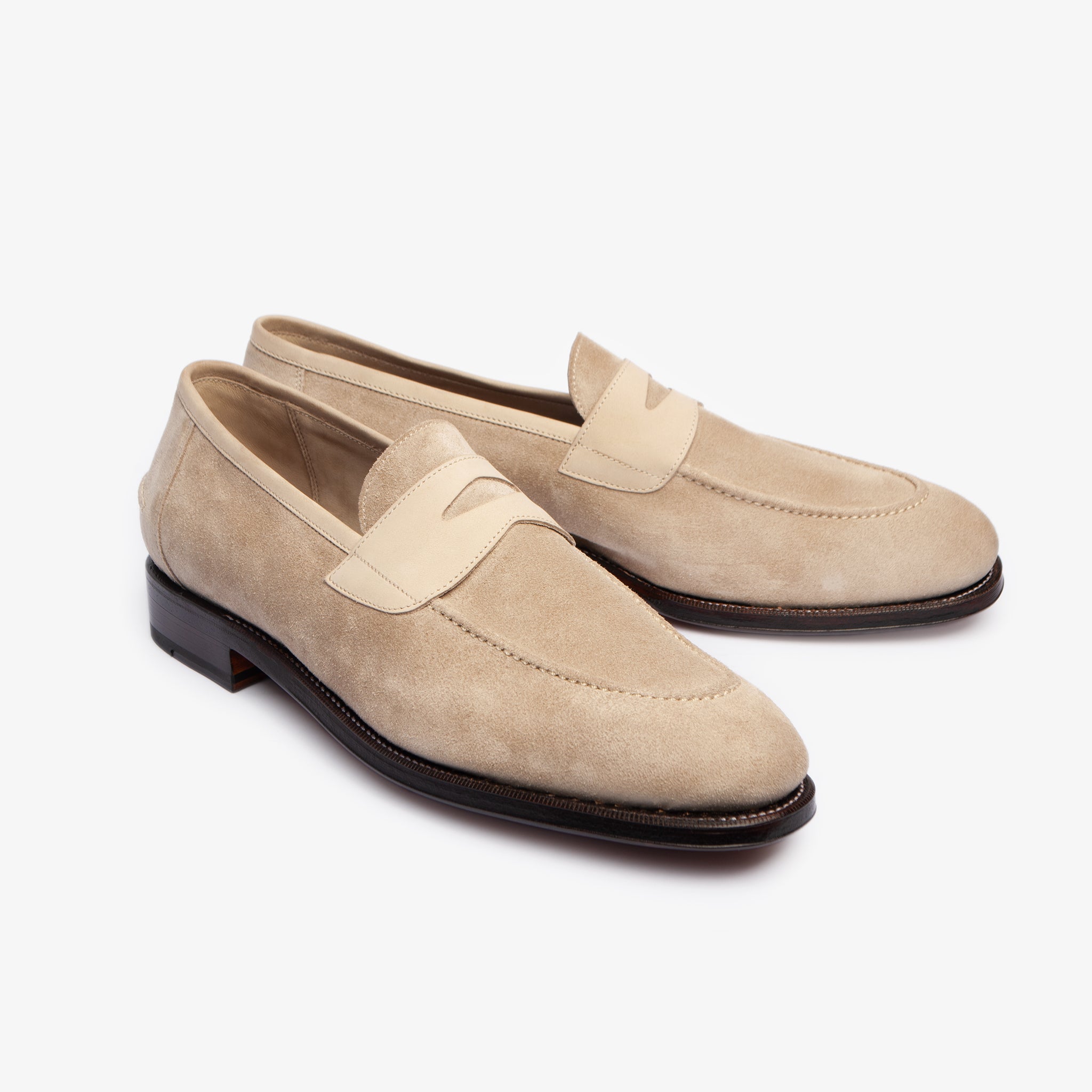 Unlined Penny Loafer Ii |  Stone - Rufer Last - Janus Calf
