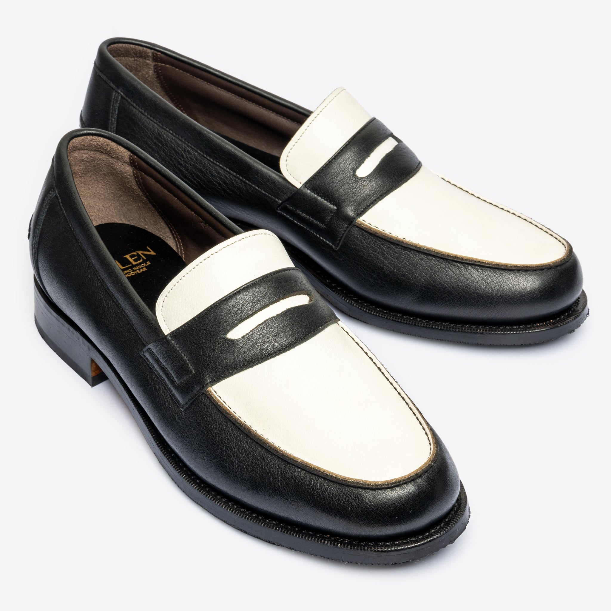 Spectator Loafer |  Blanc & Noir Milled - Armin Last