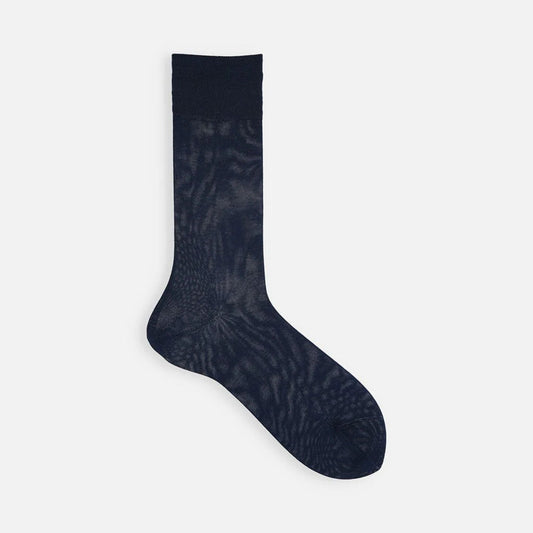 Cotton Plain Socks - Navy - by Tabio