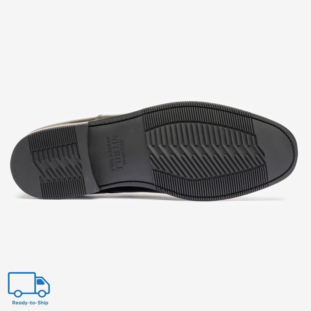 Straight Tip Oxford | Black - Zip Last