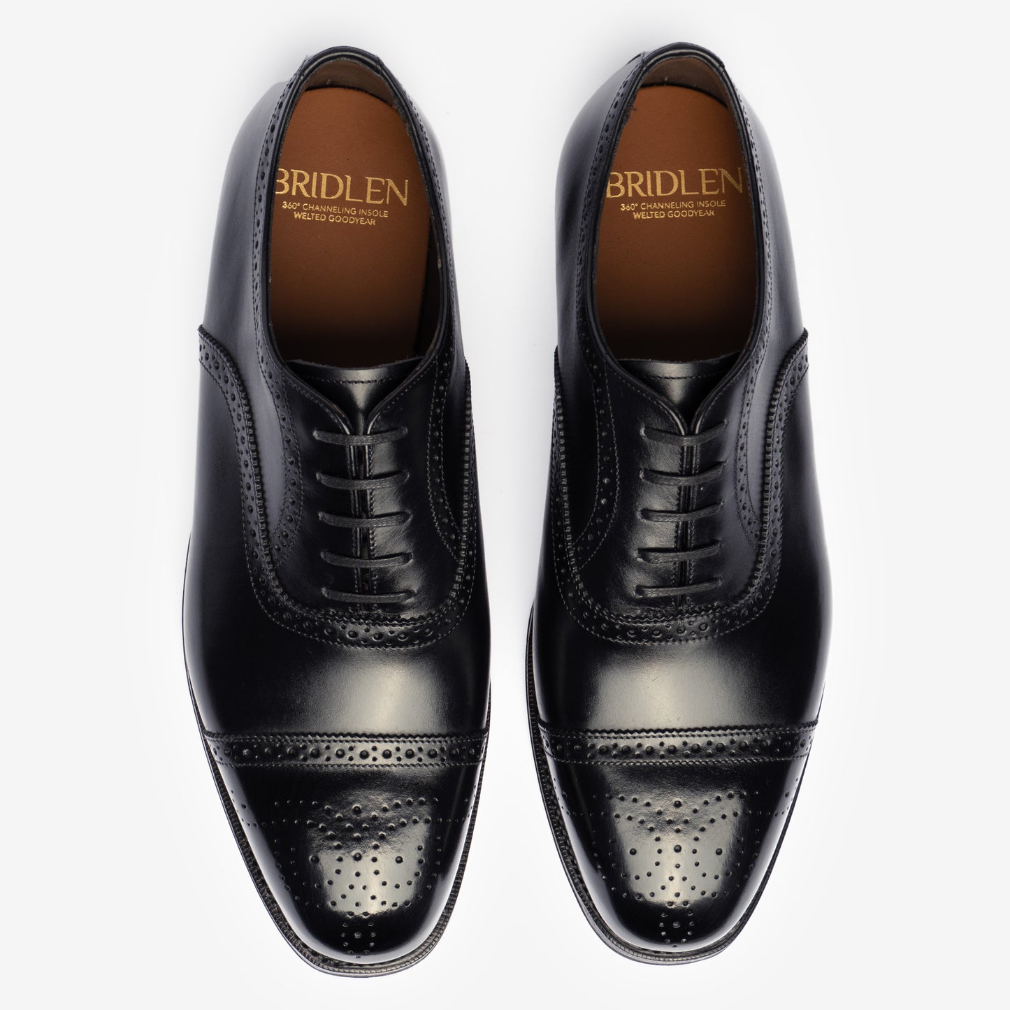 Semi Brogue Oxford - Black - Char Last