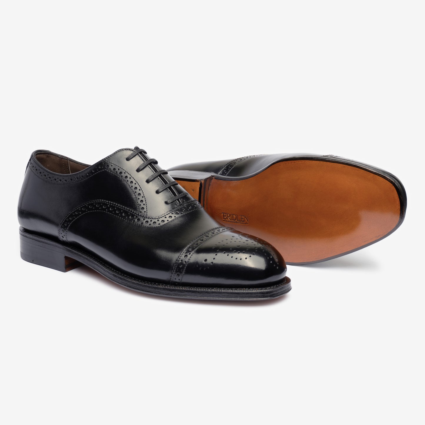 Semi Brogue Oxford - Black - Char Last