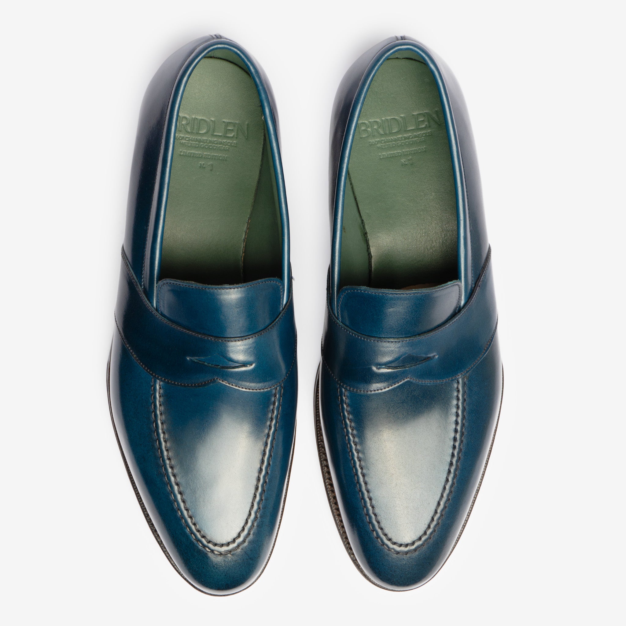 Full Strap Penny Loafer |  Blue Shell Cordovan - Zilo Last